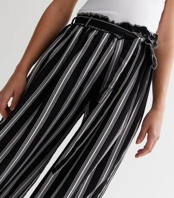 Grey Double Side Stripe Tapered Trousers  New Look