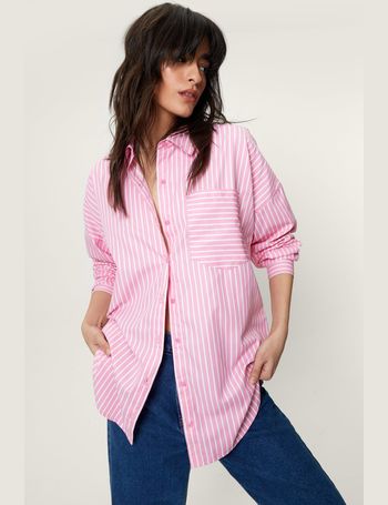 Poplin Stripe Cropped Shirt