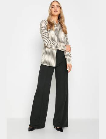 Side Stripe High Waisted Crepe Trousers