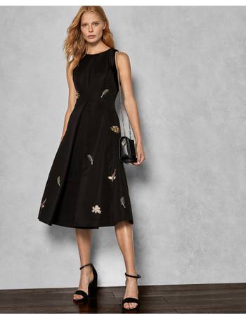 ted baker embellished dress