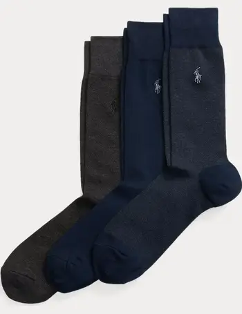 Polo Ralph Lauren 3 Pack Birdseye No-Show Socks