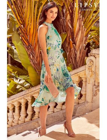 Lipsy green hot sale floral dress