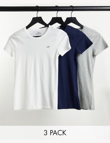 Hollister basic crew neck t-shirt in white