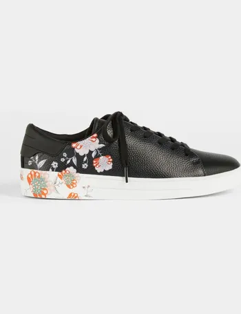 ted baker nemar floral trainers black