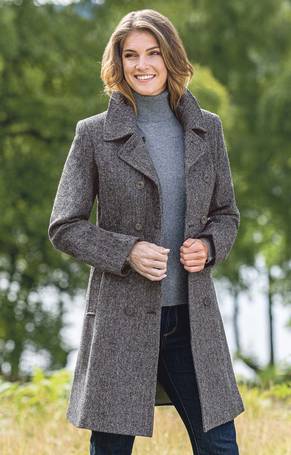 herringbone peacoat women's