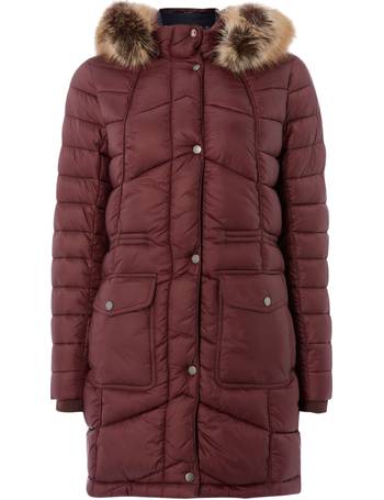 Barbour hamble cheap quilted coat burgundy