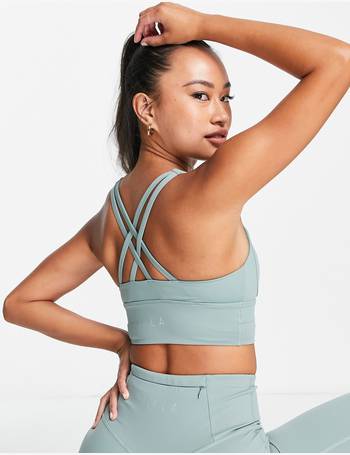 TALA Zahara medium support zip up sports bra in black exclusive to