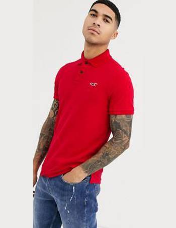 Shop Hollister Men's Red Polo Shirts up to 20% Off