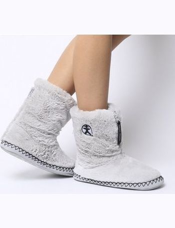 bedroom athletics marilyn boot slippers charcoal