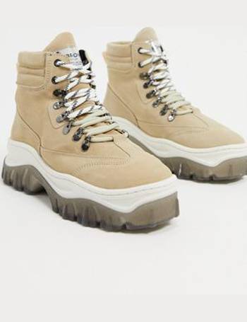 Bronx taupe suede cheap chunky hiker boots