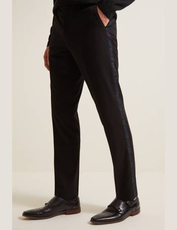 Regular Fit Black Tuxedo Trousers