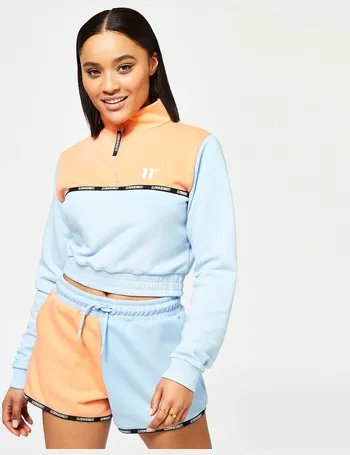 cropped quarter zip sweatshirt
