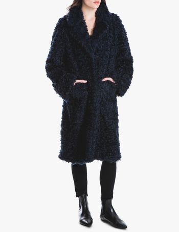 Max studio curly on sale faux fur coat