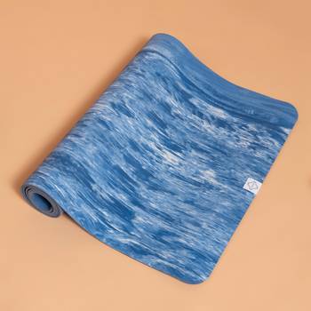 Yoga Non-Slip Towel - Grey/Blue - Navy blue - Kimjaly - Decathlon