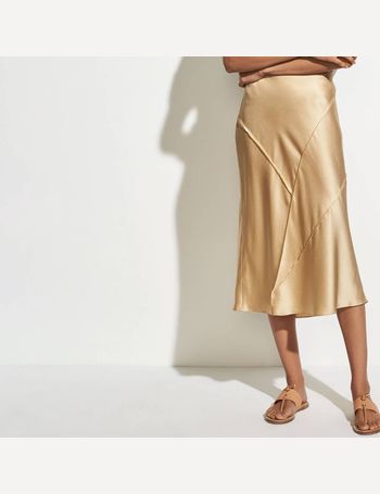 Vince raw store edge silk skirt