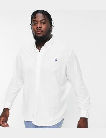 Polo Ralph Lauren Big & Tall icon logo long sleeve pique polo in