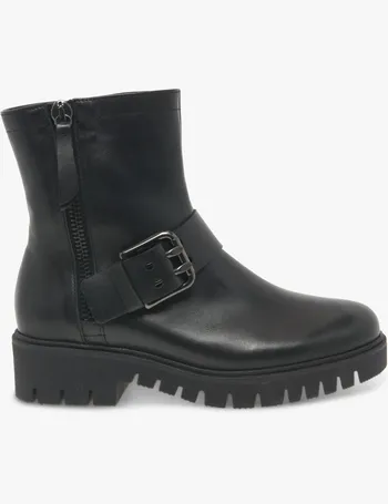 gabor nice leather buckle biker boots