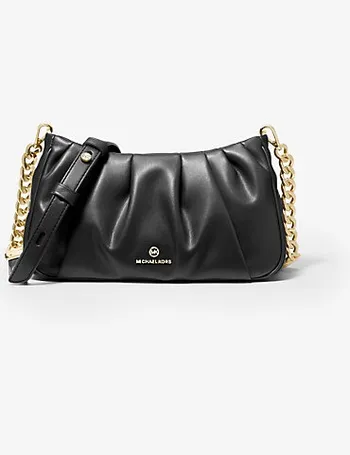 MICHAEL KORS: Michael Penelope clutch in smooth leather - Black