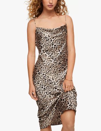 animal print dress mango