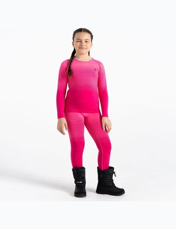 Kids' In The Zone Base Layer Set - Pure Pink Gradient