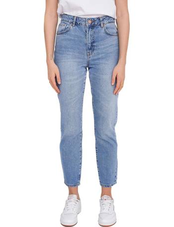 Noisy May Premium Isabel mom jeans in light blue denim