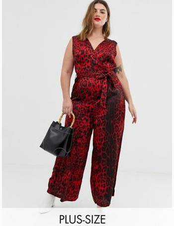 red leopard print jumpsuit new look