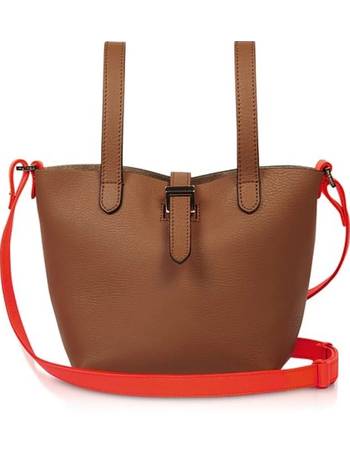 Meli Melo Thela Mini Shopper Tan & Orange Fluorescent Leather Cross Body  Bag For Women | ModeSens