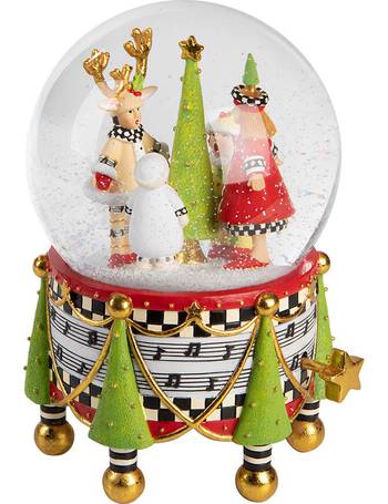 Holiday Collectible Christmas Decoration MacKenzie-Childs Penguin Snow Globe and Music Box 