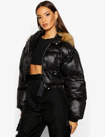 hooded puffer jacket cropped