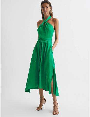 reiss rana halter neck dress