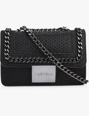BAILEY QLTD CHN SHLDR BAG Black Quilted Chain Bag by CARVELA
