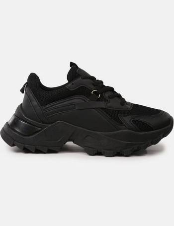 Black hot sale trainers missguided