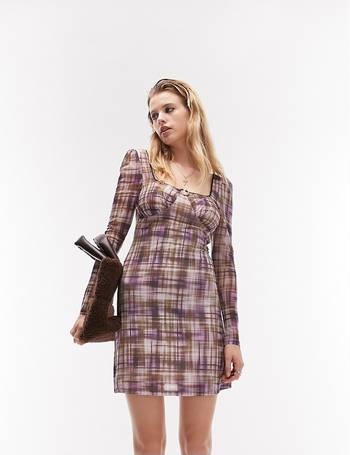 TOPSHOP topshop petite warpped check satin slip 2024, Buy TOPSHOP Online