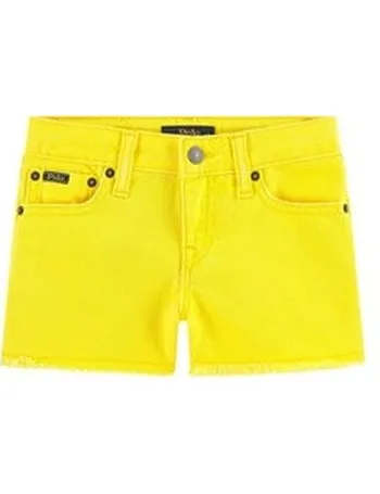 Ralph Lauren Girls White Denim Shorts