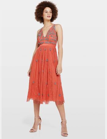 miss selfridge coral dress