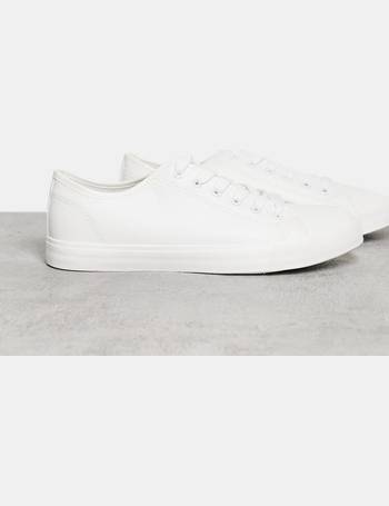 French connection white hot sale leather trainers