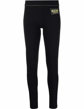 Moschino Logo-band Leggings in Black