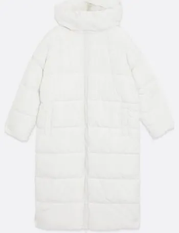 long white down jacket