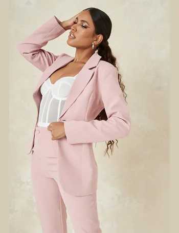 missguided pink suit