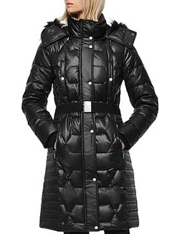 sanctuary belted maxi puffer coat