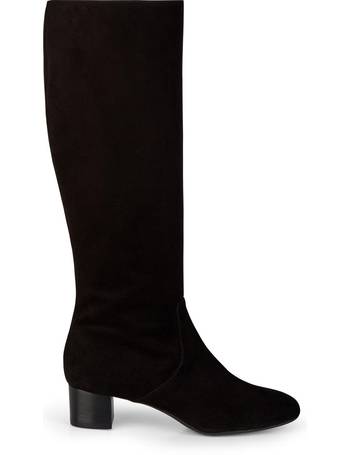 hobbs black suede knee high boots