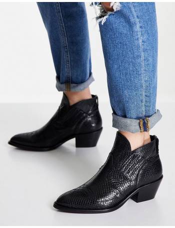 All saints black hot sale ankle boots