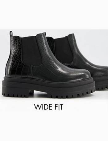 raid ronnie chunky chelsea boots in black