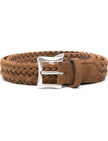 Saint Laurent woven-braided Leather Belt - Farfetch