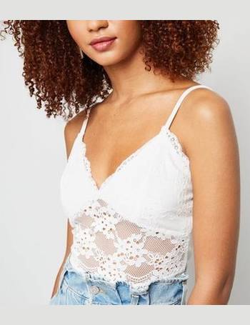 white lace bodysuit new look