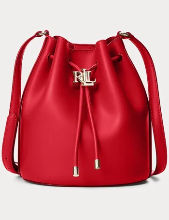 ralph lauren leather bucket bolsa