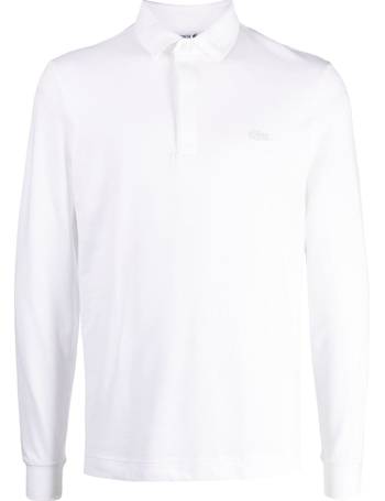 Lacoste long-sleeved crocodile-patch Polo Shirt - Farfetch