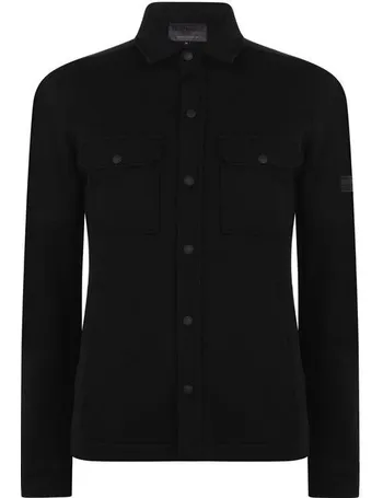 barbour international tyre button overshirt