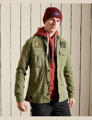 superdry core military patched moletom com capuz