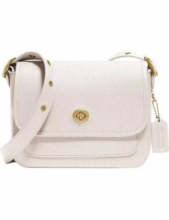 White Pebbled Leather Jes Crossbody Bag - BrandAlley